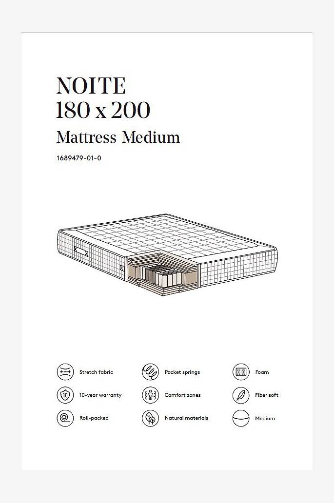 Jotex NOITE Matratze mittel 180x200 cm Limitierter Zeitrabatt