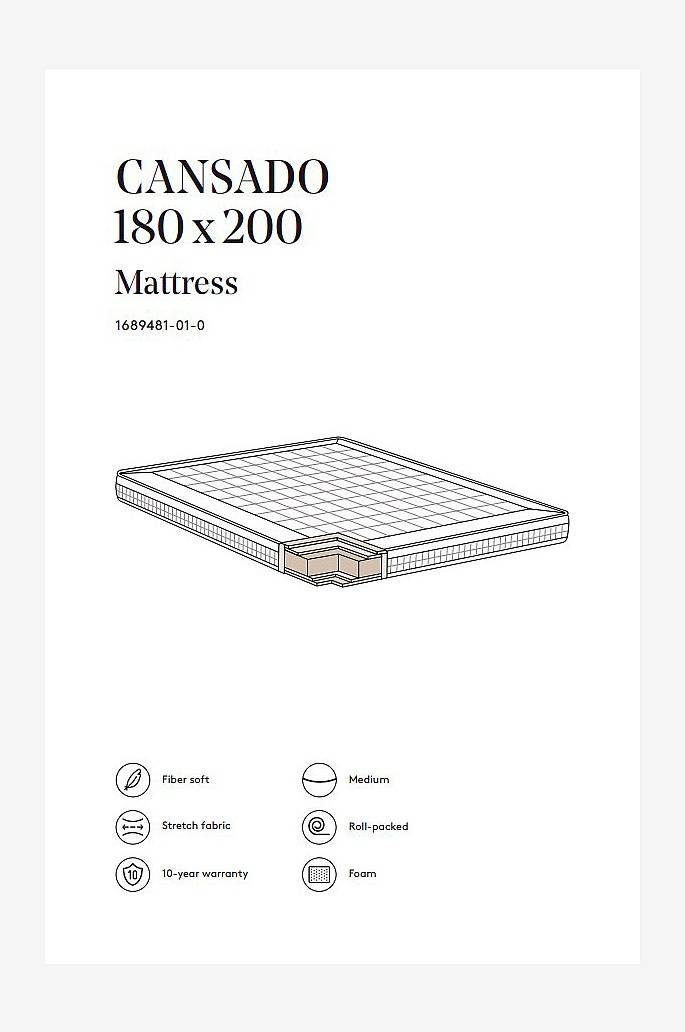 Jotex CANSADO Schaumstoffmatratze mittel 180x200 cm Fabrikpreis