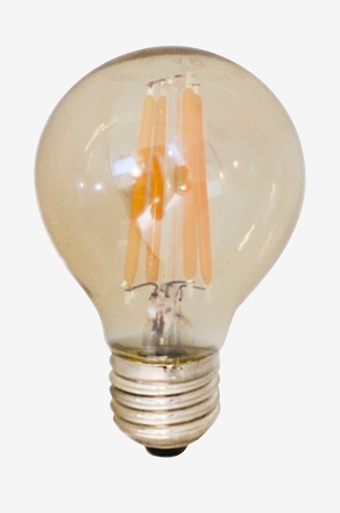 Jotex Dekorative, dimmbare Filamentleuchte LED-Kugel E27 4W ø60 mm, Bernstein