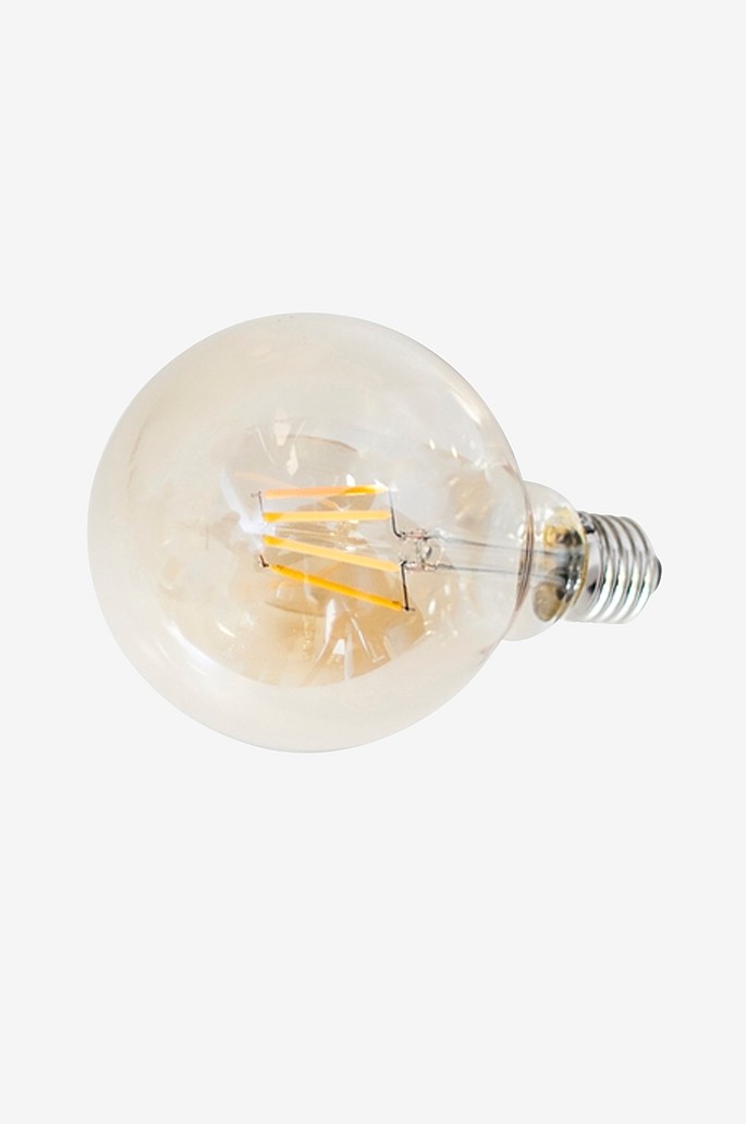 Jotex Dekorative, dimmbare LED-Filament-Globelampe, E27, 4 W, Ø 125 mm, Bernstein
