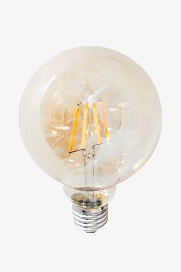 Jotex Dekorative, dimmbare Filamentleuchte LED-Kugel E27 4W ø95 mm, Bernstein