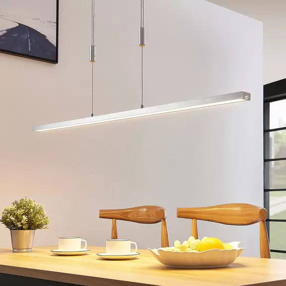 Lampenwelt Lucande LED-Hängeleuchte Myron, Touchdimmer, CCT, Aluminium zollfrei