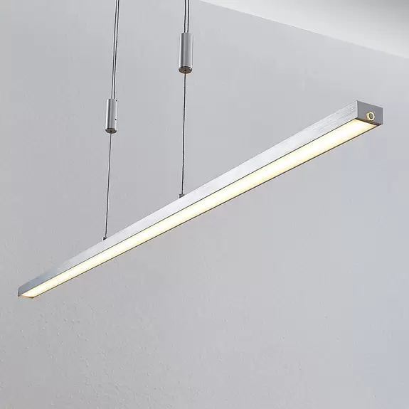 Lampenwelt Lucande LED-Hängeleuchte Myron, Touchdimmer, CCT, Aluminium zollfrei