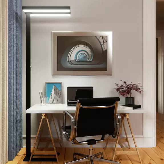 Lampenwelt Arcchio LED-Stehlampe Logan Basic, schwarz, 6000 lm, dimmbar 50% Rabatt für begrenzte Zeit