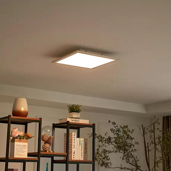 Lampenwelt Lindby LED-Panel Livel, CCT, 40 cm x 40 cm, Aluminium Günstiger Verkauf