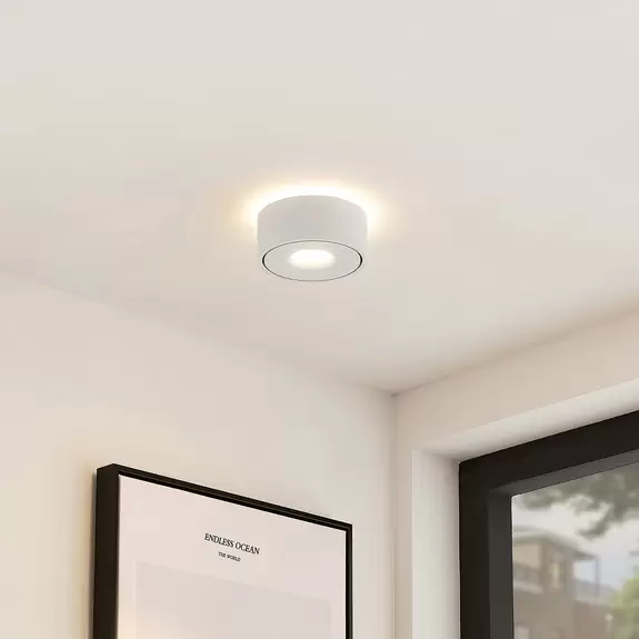 Lampenwelt Arcchio LED-Deckenlampe Rotari, weiß, up und down Weihnachtsangebot