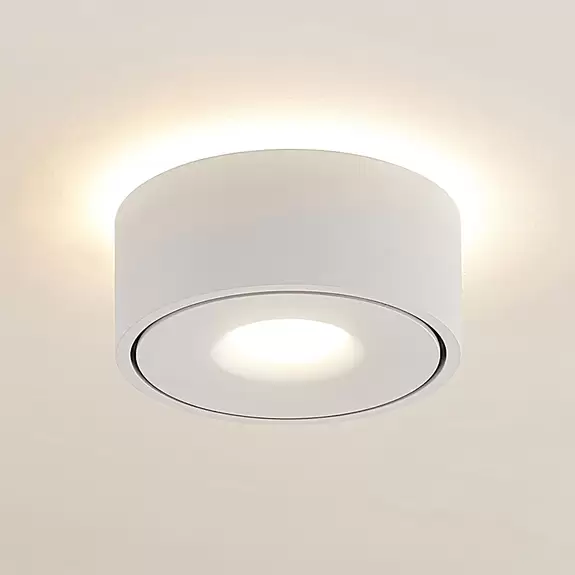 Lampenwelt Arcchio LED-Deckenlampe Rotari, weiß, up und down Weihnachtsangebot