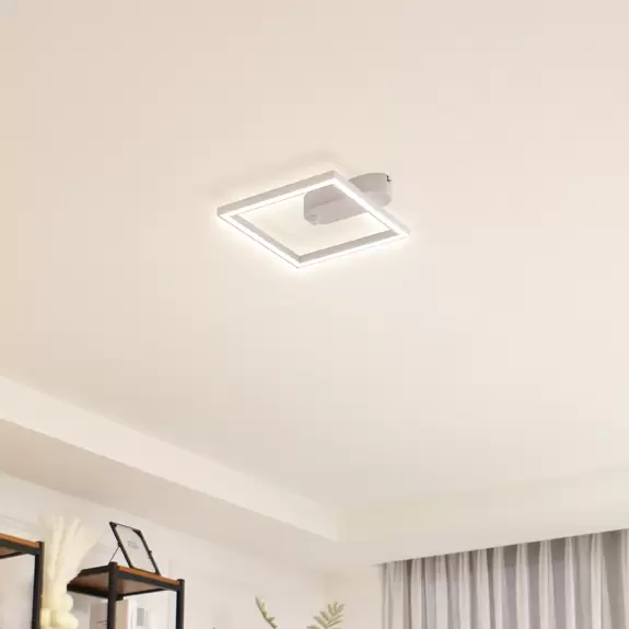 Lampenwelt Lindby LED-Deckenleuchte Yulla, weiß, Bewegungsmelder Osterangebot