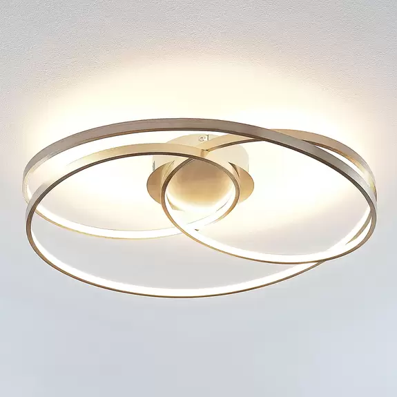 Lampenwelt Lindby Joline LED-Deckenleuchte, nickel satiniert Neuheiten