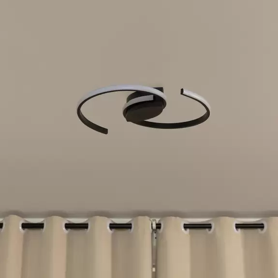 Lampenwelt Lindby Chukira LED-Deckenlampe 21W stepdim schwarz JETZT KAUFEN