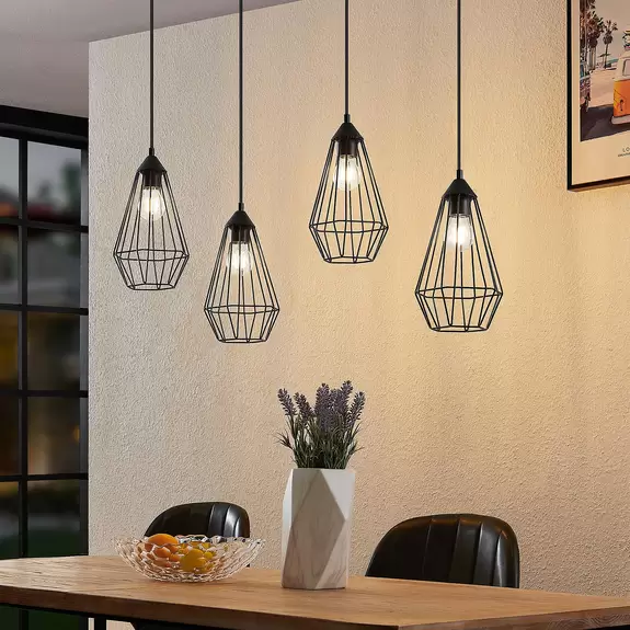 Lampenwelt Lindby Remus Käfig-Pendellampe, vierflammig Neueste Stile