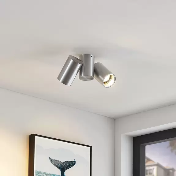 Lampenwelt Deckenlampe Gesina, zweiflammig, alu Zeitbegrenzte Promotion