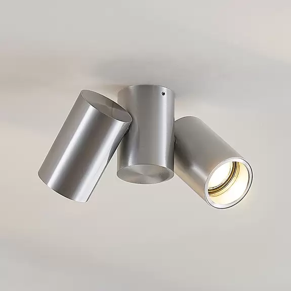 Lampenwelt Deckenlampe Gesina, zweiflammig, alu Zeitbegrenzte Promotion