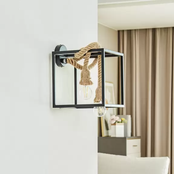 Lampenwelt Lucande Vlados Design-Wandleuchte, Käfig, 29 cm Bis zu 60% Rabatt