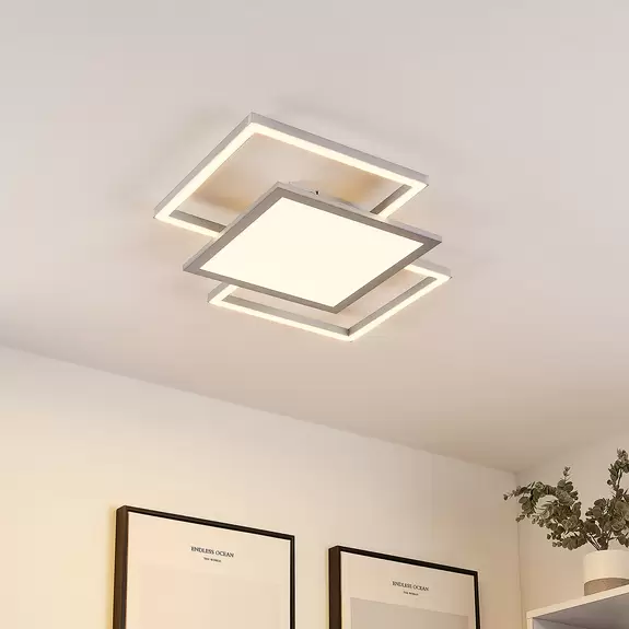 Lampenwelt Lucande Ciaran LED-Deckenlampe, quadratisch Bis zu 55% Rabatt