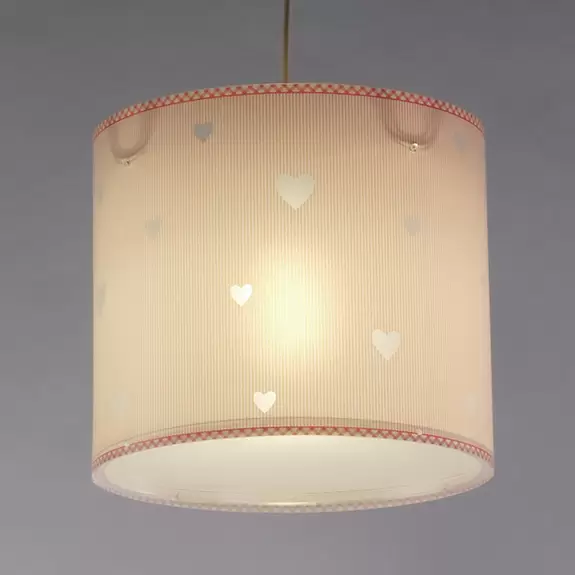 Lampenwelt Rosafarbene Kinderzimmer-Hängelampe Sweet dreams 50% Rabatt mit kostenlosem Versand