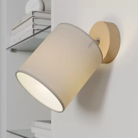 Lampenwelt Wandspot Corralee, grau, einflammig 2025