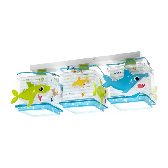 Lampenwelt Dalber Little Shark Deckenlampe Meeresmotiv 3-fl Limitierter Zeitrabatt