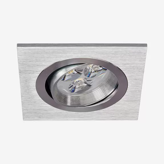 Lampenwelt Tjark - eckige LED-Einbauleuchte aus Aluminium Sonderangebot