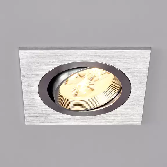 Lampenwelt Tjark - eckige LED-Einbauleuchte aus Aluminium Sonderangebot