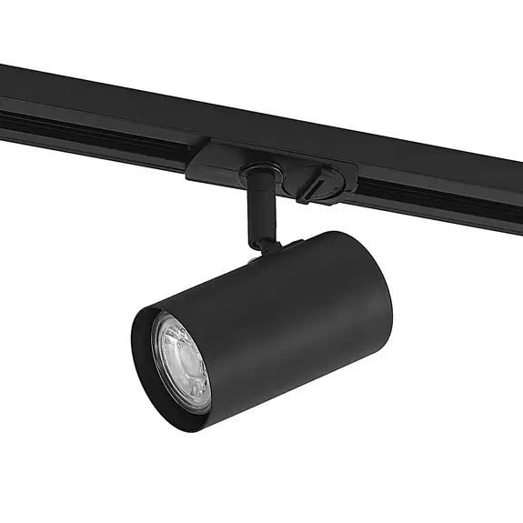 Lampenwelt Lindby Schienenstrahler Linaro, GU10, 10W, schwarz, 1-Phasen Saisonschlussverkauf