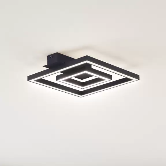 Lampenwelt Lindby LED-Deckenleuchte Madamo, schwarz, 30 cm, 3000K Online Outlet