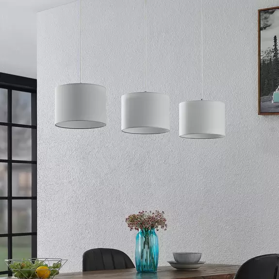 Lampenwelt Lindby Imarin Hängeleuchte, 3-flammig, weiß Super Sparpreis