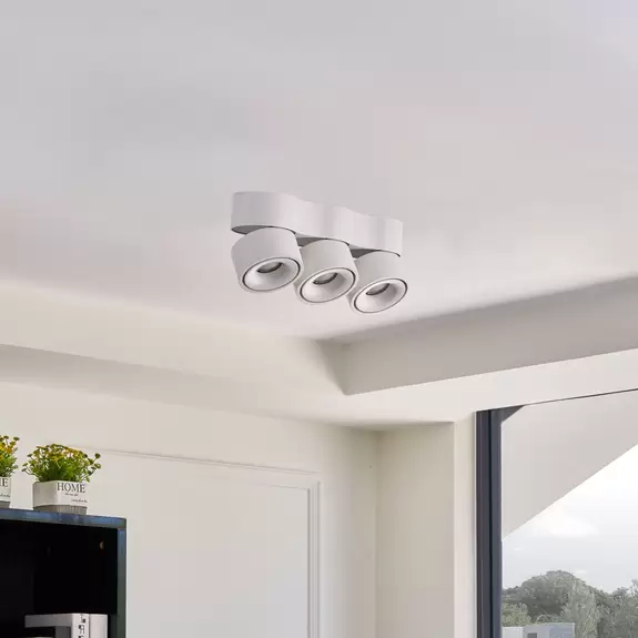 Lampenwelt Arcchio Rotari LED-Deckenleuchte, Linsen, 3-flammig, weiß Begrenzte Freigabe