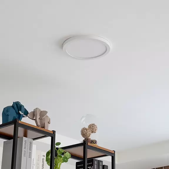 Lampenwelt LED-Deckenleuchte Solvie, weiß, rund, Ø 30 cm Riesige Rabatte