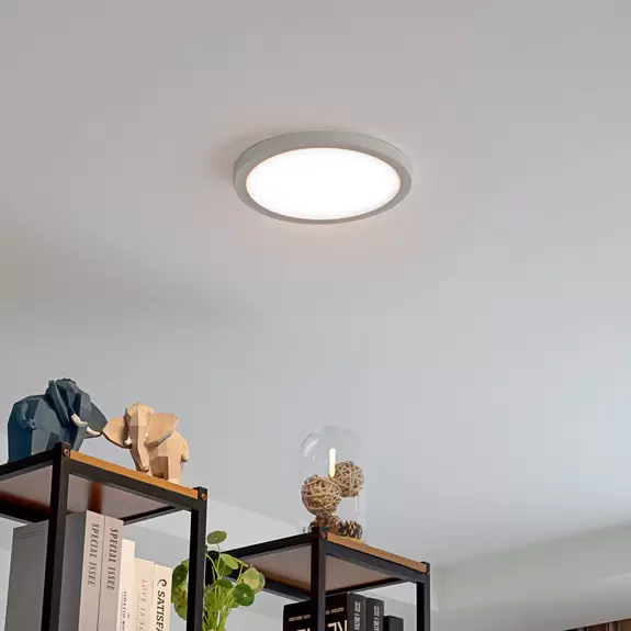 Lampenwelt LED-Deckenleuchte Solvie, weiß, rund, Ø 30 cm Riesige Rabatte