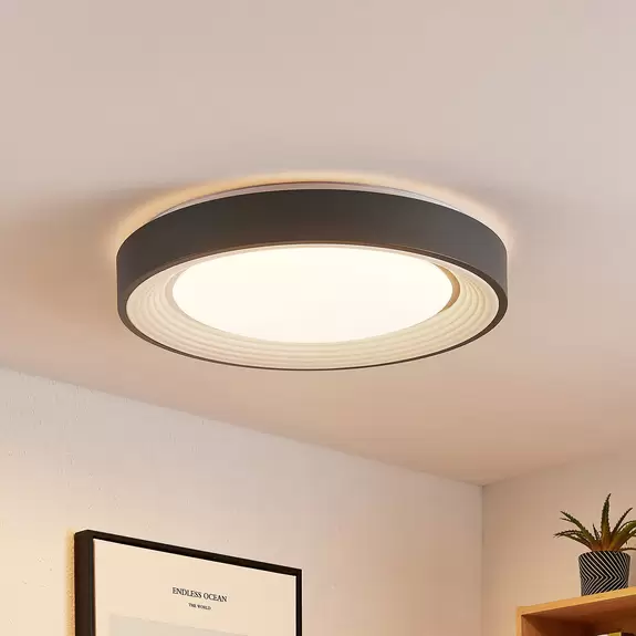 Lampenwelt Lindby LED-Deckenleuchte Lindum, RGB, CCT, Remote, dimmbar 50% Rabatt für begrenzte Zeit
