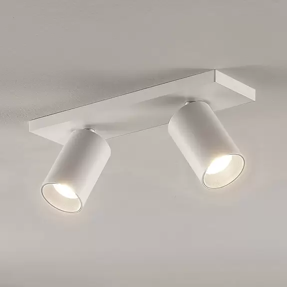 Lampenwelt Arcchio Deckenstrahler Brinja, eckig, weiß, 2-flammig, GU10 Fabrikverkauf