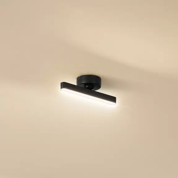 Lampenwelt Lindby LED-Deckenleuchte Eldrin, 1-flammig, schwarz, Eisen Kostenloser Versand