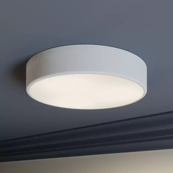 Lampenwelt Deckenleuchte Cleo, Ø 40 cm, weiß, Metall, E27, 3-flammig Osterangebot