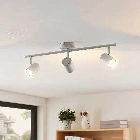 Lampenwelt Lindby Deckenleuchte Jorell, weiß matt, 3-flammig, Stahl Heißer Verkauf