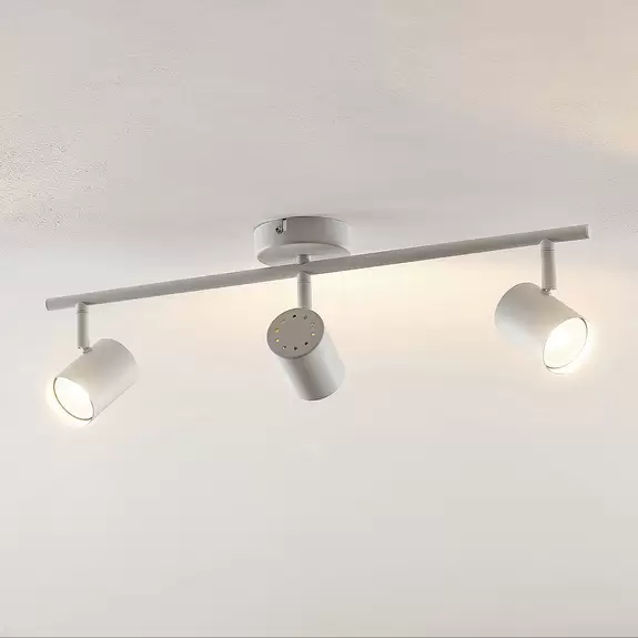 Lampenwelt Lindby Deckenleuchte Jorell, weiß matt, 3-flammig, Stahl Heißer Verkauf