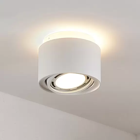Lampenwelt Arcchio Deckenlampe Walisa, Ø 15,35 cm, weiß, Alu Neueste Mode