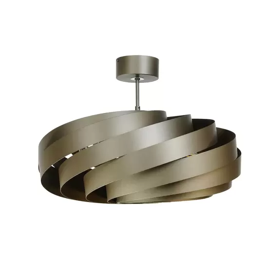 Lampenwelt Deckenleuchte Vento, kaffeebraun, Ø 50 cm Riesige Ersparnisse