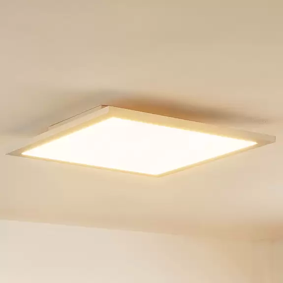 Lampenwelt Lindby LED-Panel Enja, weiß, Alu, 39,5 cm x 39,5 cm Bis zu 60% Rabatt