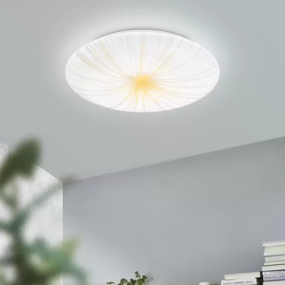 Lampenwelt LED-Deckenleuchte Nieves 1 im Strahlendesign Ø31cm Vierteljährliche Förderung