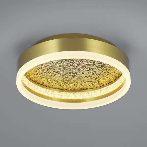 Lampenwelt LED-Deckenleuchte Moon aus Eisen, messing, Ø 30 cm Im Verkauf
