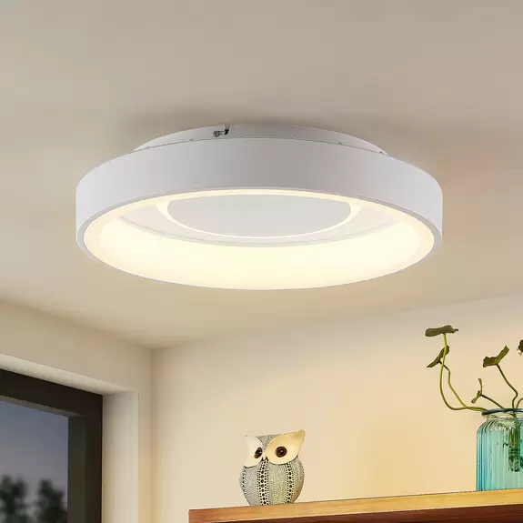 Lampenwelt Lindby Izan LED-Deckenleuchte, RBGW, weiß Günstiger Verkauf
