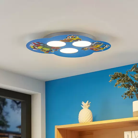 Lampenwelt Lindby Jan Kinderzimmer-Deckenleuchte, Fahrzeuge Fabrik Onlineshop