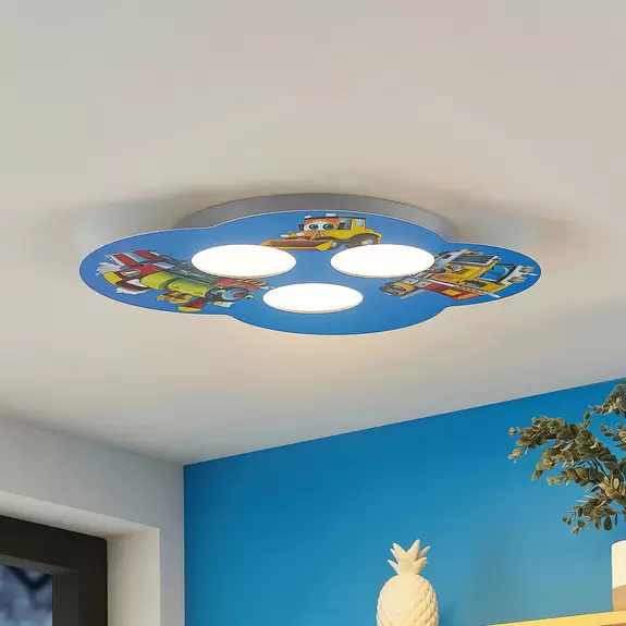 Lampenwelt Lindby Jan Kinderzimmer-Deckenleuchte, Fahrzeuge Fabrik Onlineshop