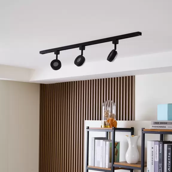 Lampenwelt Prios Jardani 1-Phasen-Schienensystem 3fl schwarz Online Shopping