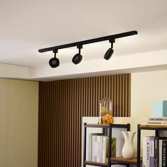 Lampenwelt Prios Jardani 1-Phasen-Schienensystem 3fl schwarz Online Shopping