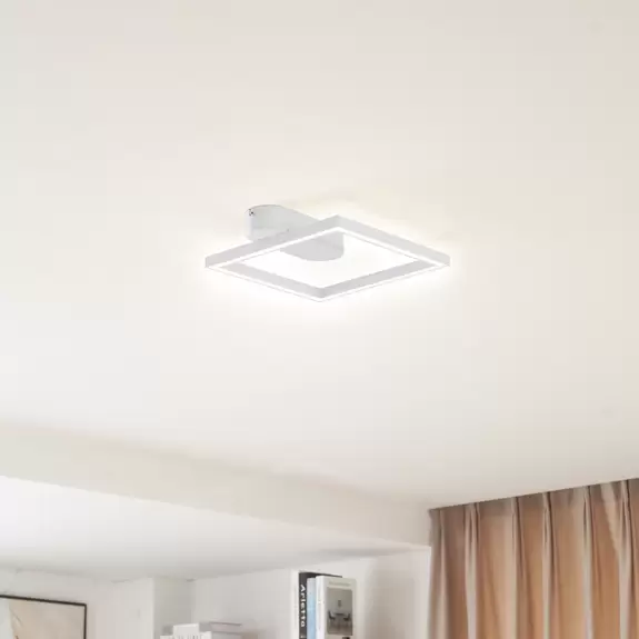 Lampenwelt Lindby LED-Deckenleuchte Yulla, weiß Jubiläumsangebot