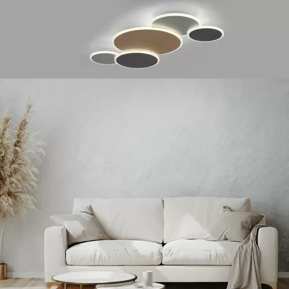 Lampenwelt Paul Neuhaus Q-Piato LED-Deckenleuchte fünfflammig Top Angebot