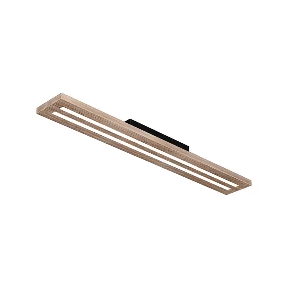 Lampenwelt LED-Deckenleuchte Woody, Länge 80 cm, Eiche/schwarz, 3.000 K Tägliche Deals