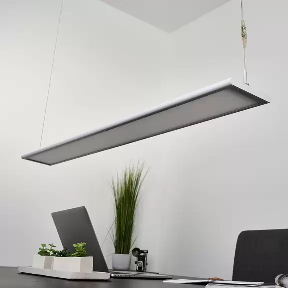 Lampenwelt Arcchio LED-Büro-Hängeleuchte Samu, up/down, dimmbar, Alu Super Sparpreis